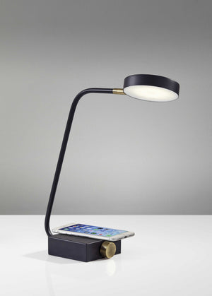 HomeRoots Tech Enhanced LED Desk Lamp with Qi Wireless Charging, USB Port, Adjustable Arm & Modern Design 372618