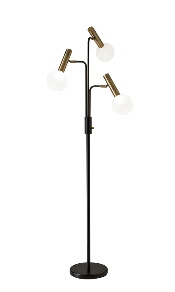 HomeRoots 70" Black and Bronze LED Tree Floor Lamp with Dimmable Warm Light for Modern Home Décor Elegance 372634