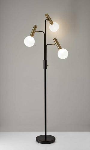 HomeRoots 70" Black and Bronze LED Tree Floor Lamp with Dimmable Warm Light for Modern Home Décor Elegance 372634