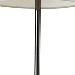 HomeRoots Black Tall Table Lamp with Touch Sensor - Modern Black Nickel Base & White Shade for Elegant Lighting 372652