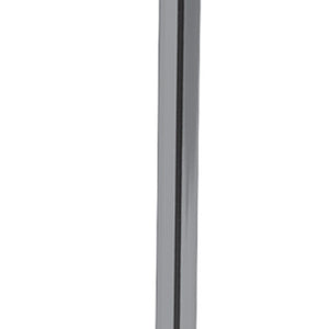 Homeroots Black Nickel Finish Metal Tall White Shade Table Lamp   372652