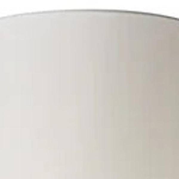 HomeRoots 74" Elegant Black Floor Lamp with White Shade - Versatile Lighting for Living Rooms, Bedrooms & More 372653