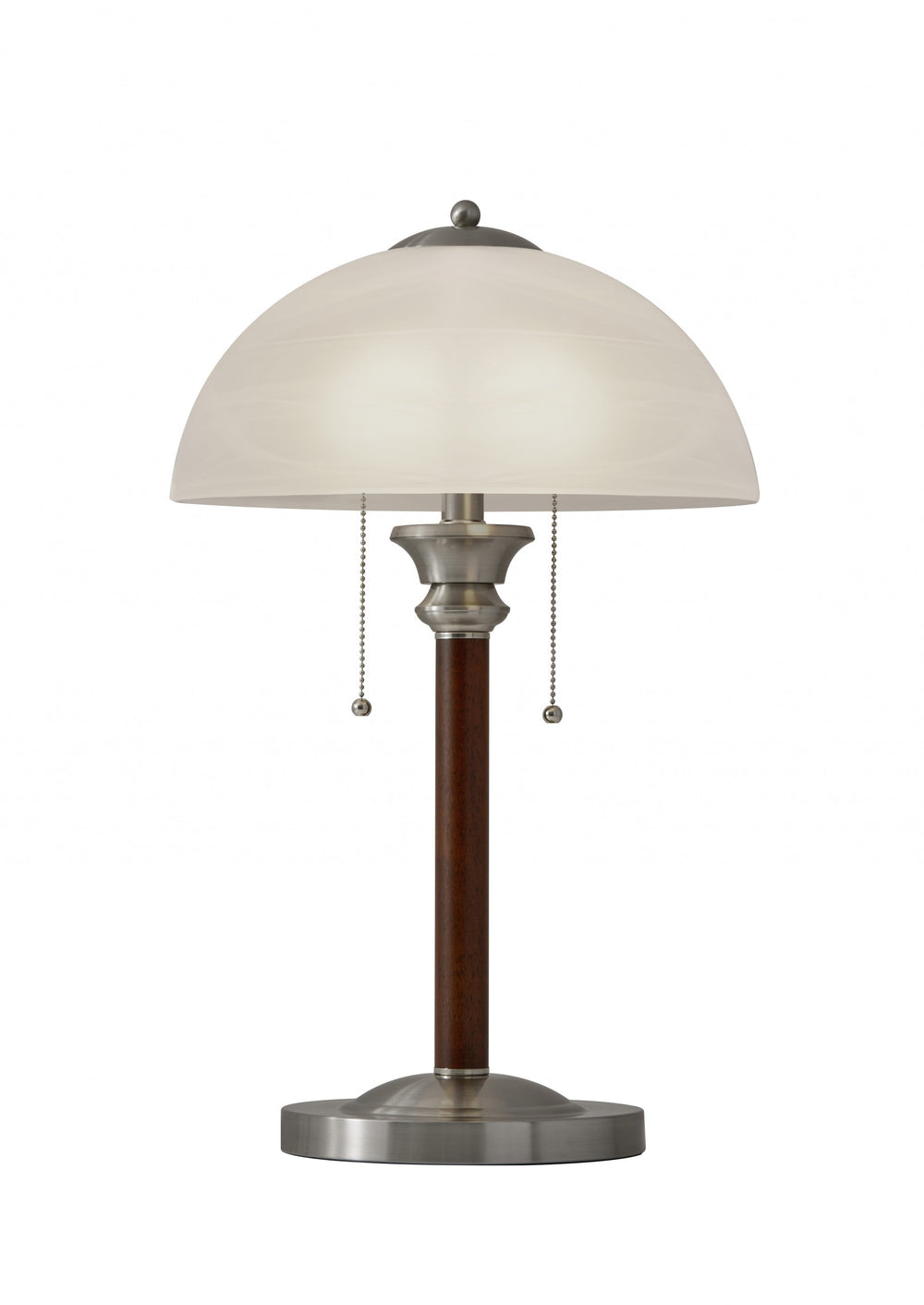Homeroots 23" Silver Metal Standard Table Lamp With White Shade   372657