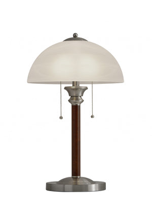 Homeroots 23" Silver Metal Standard Table Lamp With White Shade   372657