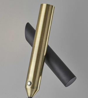 Homeroots 13.5"  X 13.5"  X 68" Black Metal Led Torchiere  Metal 372666