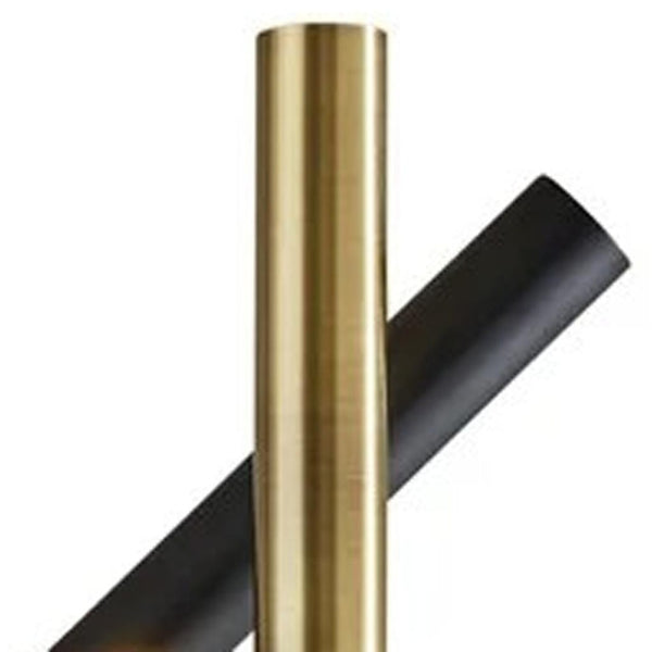 HomeRoots 68" Black Metal LED Floor Lamp - Modern Cylinder Shade for Stylish Ambiance in Any Space 372666