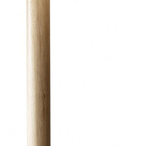 Homeroots 59" Solid Wood Traditional Shaped Floor Lamp With White Drum Shade Natural Solid Wood 372675