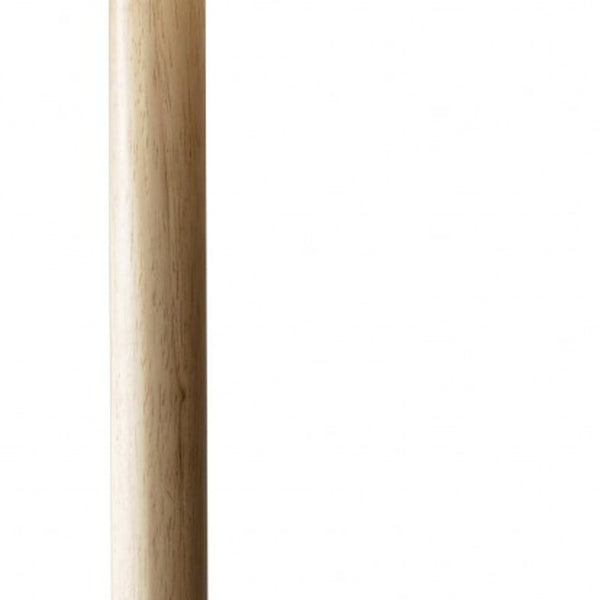 Homeroots 59" Solid Wood Traditional Shaped Floor Lamp With White Drum Shade Natural Solid Wood 372675