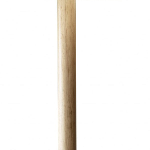 Homeroots 59" Solid Wood Traditional Shaped Floor Lamp With White Drum Shade Natural Solid Wood 372675