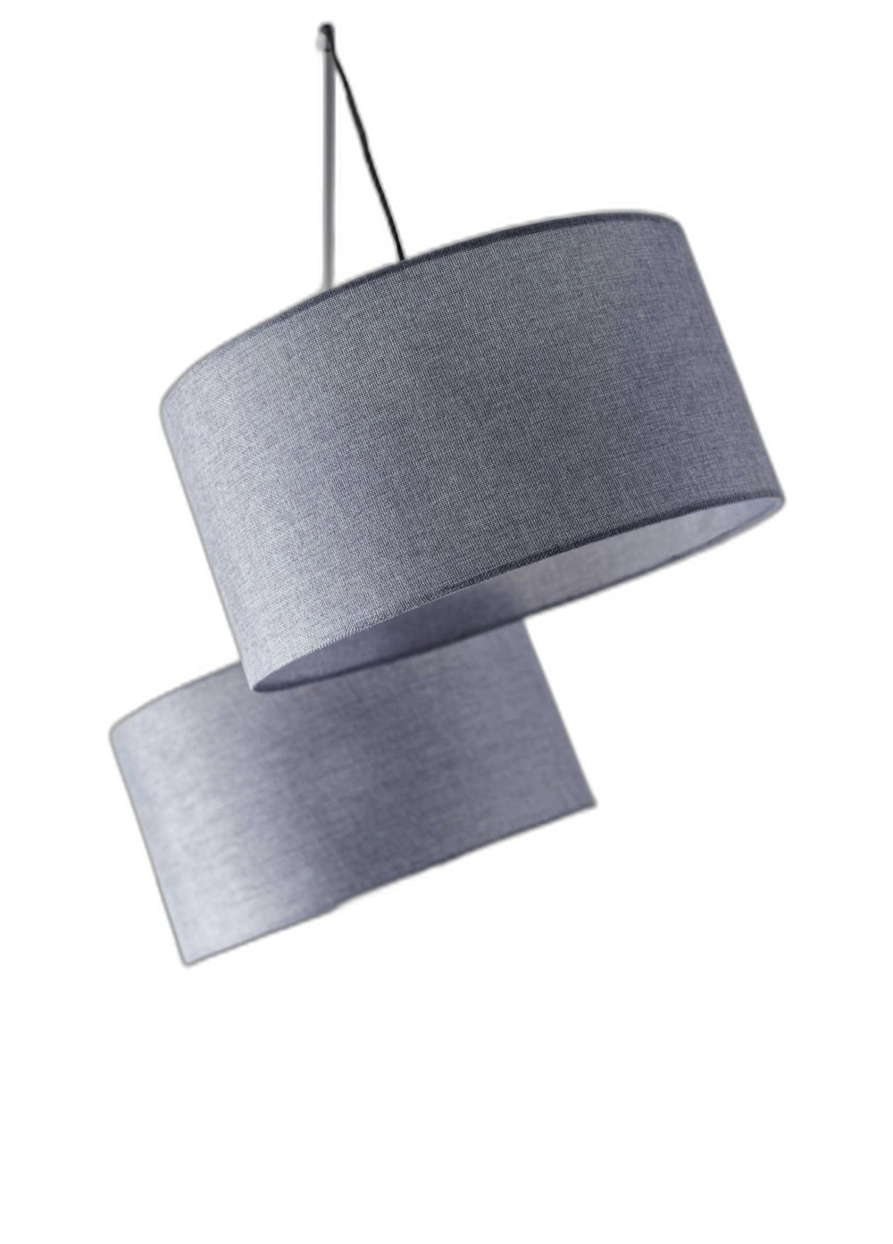 HomeRoots 91" Silver Three-Light Tree Floor Lamp with Gray Linen Drum Shade – Modern Design for Ambient Lighting 372714