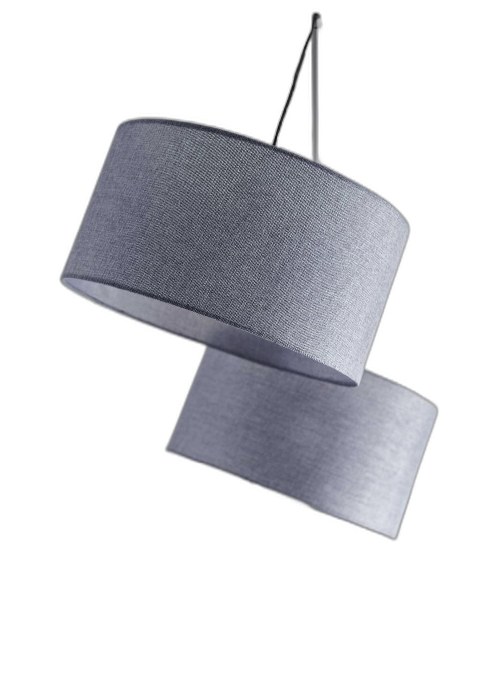 HomeRoots 91" Silver Three-Light Tree Floor Lamp with Gray Linen Drum Shade – Modern Design for Ambient Lighting 372714