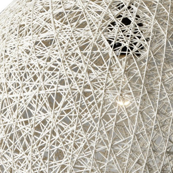 Homeroots Groovy Rattan String Shade Large Pendant Light  Rattan 372726