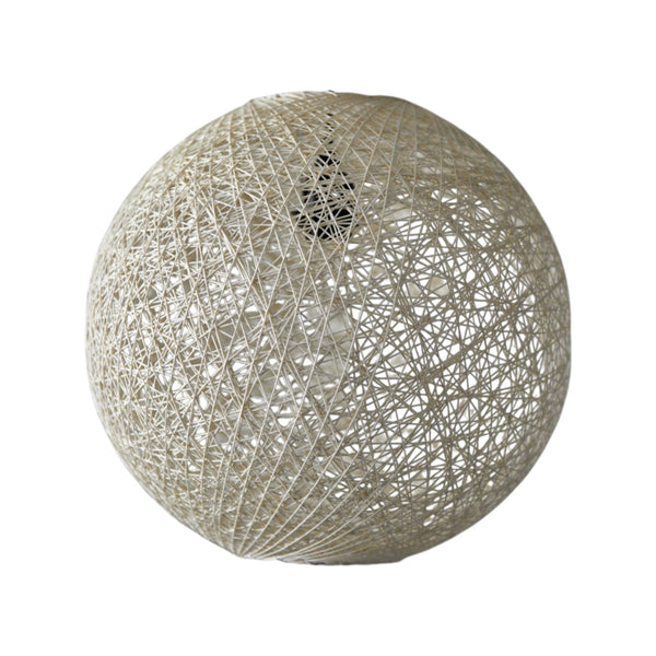 Homeroots 77" Antiqued Bronze Arched Floor Lamp With Groovy Beige Abstract Wicker Globe Shade  Metal 372727