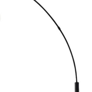 Homeroots 77" Antiqued Bronze Arched Floor Lamp With Groovy Beige Abstract Wicker Globe Shade  Metal 372727