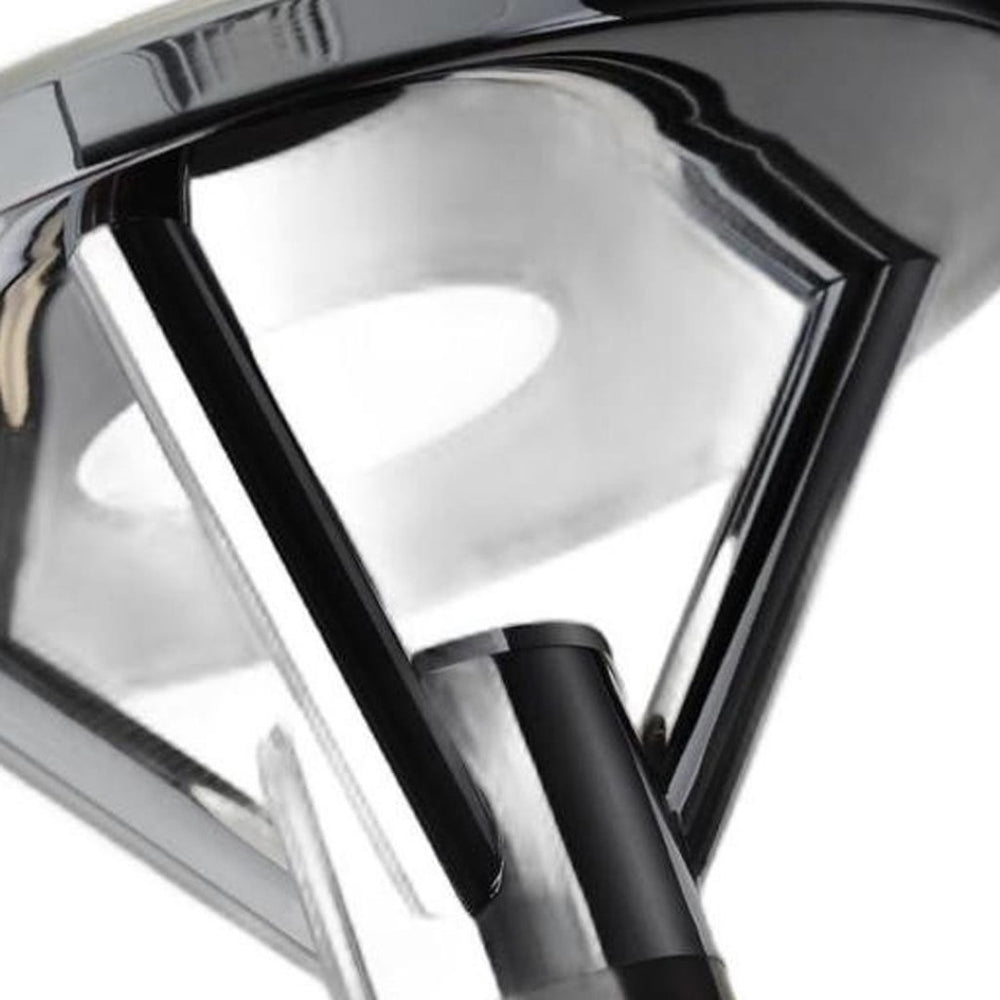 HomeRoots Frosted Glass Shade Torchiere in Brushed Steel - Modern Uplighting for Living Room & Office Decor 372732