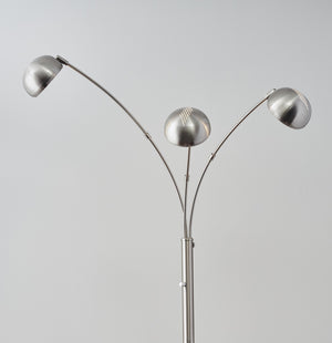 Homeroots 84" Steel Three Light Tree Floor Lamp With Silver Metal Bell Shades  Metal 372740
