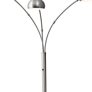 Homeroots 84" Steel Three Light Tree Floor Lamp With Silver Metal Bell Shades  Metal 372740