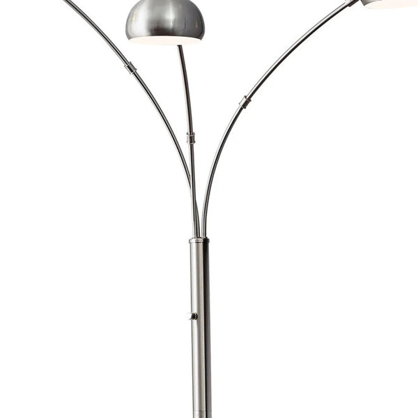Homeroots 84" Steel Three Light Tree Floor Lamp With Silver Metal Bell Shades  Metal 372740