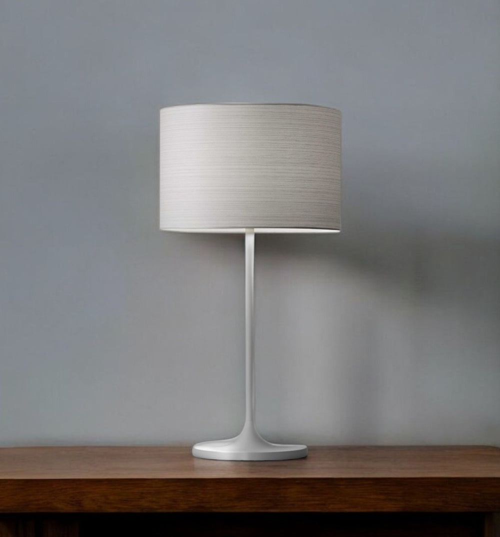 HomeRoots White Scandinavian Table Lamp - Minimalist Metal Base with Japanese Paper Shade for Elegant Lighting White 11.'5" X 11.'5" X 22.'5" 372789