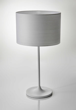 Homeroots White On White Metal Table Lamp White  372789