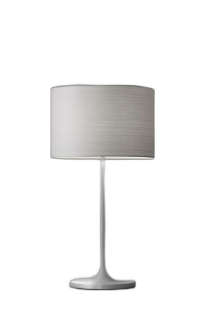 Homeroots White On White Metal Table Lamp White  372789