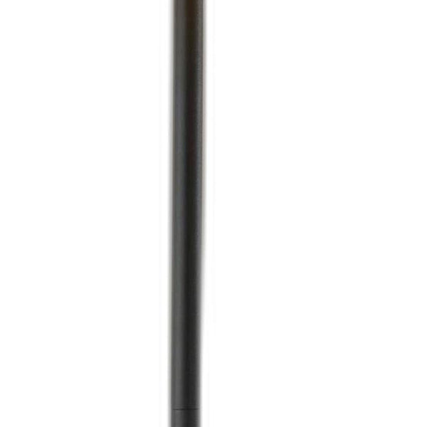 Homeroots 60" Black Traditional Shaped Floor Lamp With Brown Drum Shade Black Metal 372792