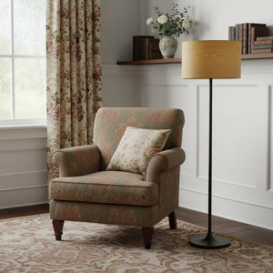 HomeRoots 60" Elegant Floor Lamp with Soft Fabric Drum Shade for Ambient Lighting in Any Room Decor Black 17.'75" X 17.'75" X 59.'5" 372792