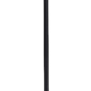 Homeroots 71" Two Light Torchiere Floor Lamp With White Acrylic Bowl Shades Black Metal 372806
