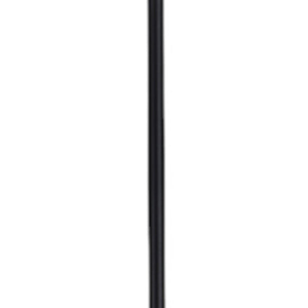 Homeroots 71" Two Light Torchiere Floor Lamp With White Acrylic Bowl Shades Black Metal 372806