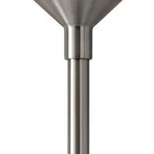 HomeRoots 73" Silver Torchiere Floor Lamp - Modern Design with White Cone Shade for Warm Ambient Lighting Brushed steel 372810