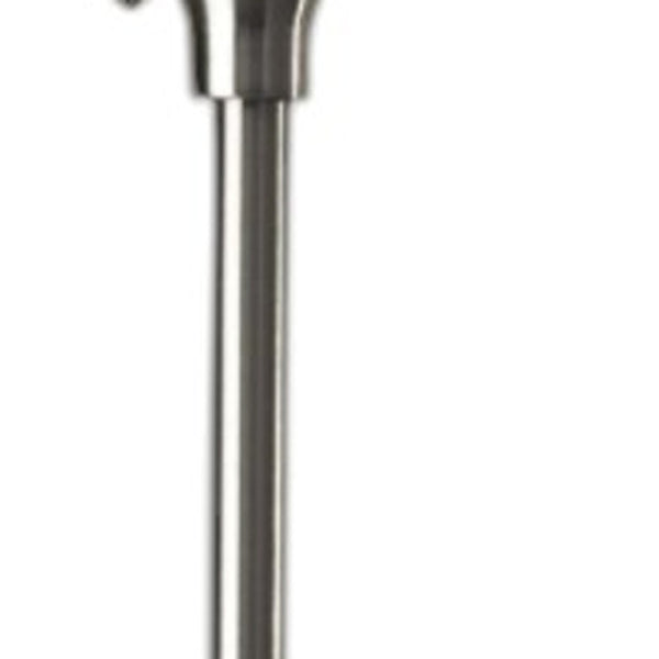 HomeRoots 71" Elegant Floor Lamp with White Plastic Shade for Cozy Ambiance and Stylish Decor Enhancement Brushed steel 372815