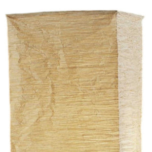 Homeroots Wildside Paper Shade Floor Lamp With Natural Wood Base Natural Metal 372821