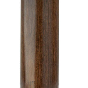 HomeRoots 26" Solid Wood Cylinder Table Lamp with White Cone Shade – Mid-Century Modern Accent for Any Space Walnut 372833