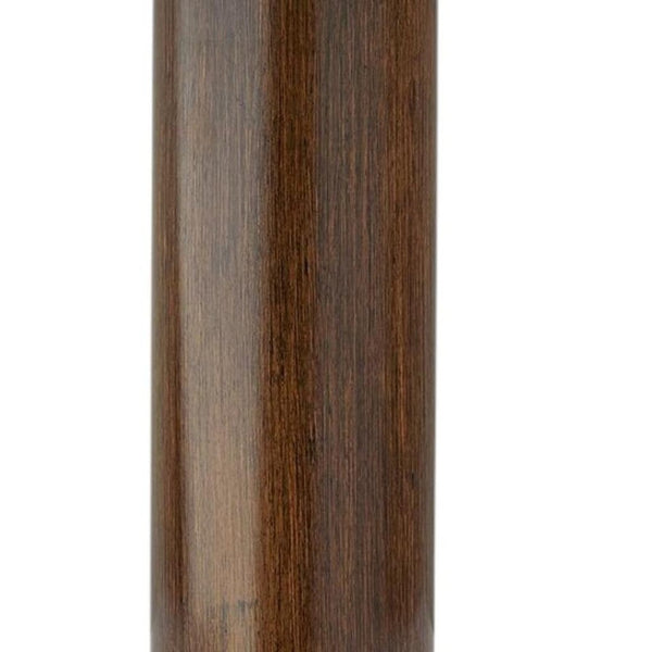 HomeRoots 26" Solid Wood Cylinder Table Lamp with White Cone Shade – Mid-Century Modern Accent for Any Space Walnut 372833