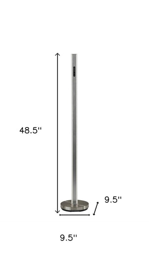 HomeRoots Silver LED Wall Light with Frosted Glass Diffuser - Modern Adjustable Illumination for Any Space 372844