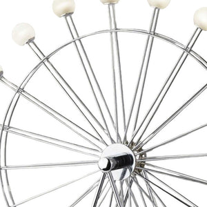 Homeroots 22" Off White Metal Multi Light Bedside Led Table Lamp With Off White Globe Shade  Metal 372849