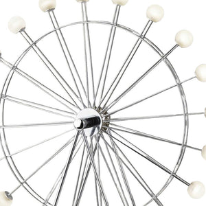 Homeroots 22" Off White Metal Multi Light Bedside Led Table Lamp With Off White Globe Shade  Metal 372849