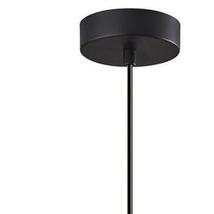 Homeroots Gnome Smoked Glass Black Metal Pendant Lamp Black Metal 372852