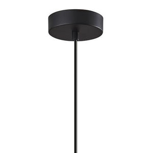 Homeroots Gnome Smoked Glass Black Metal Pendant Lamp Black Metal 372852