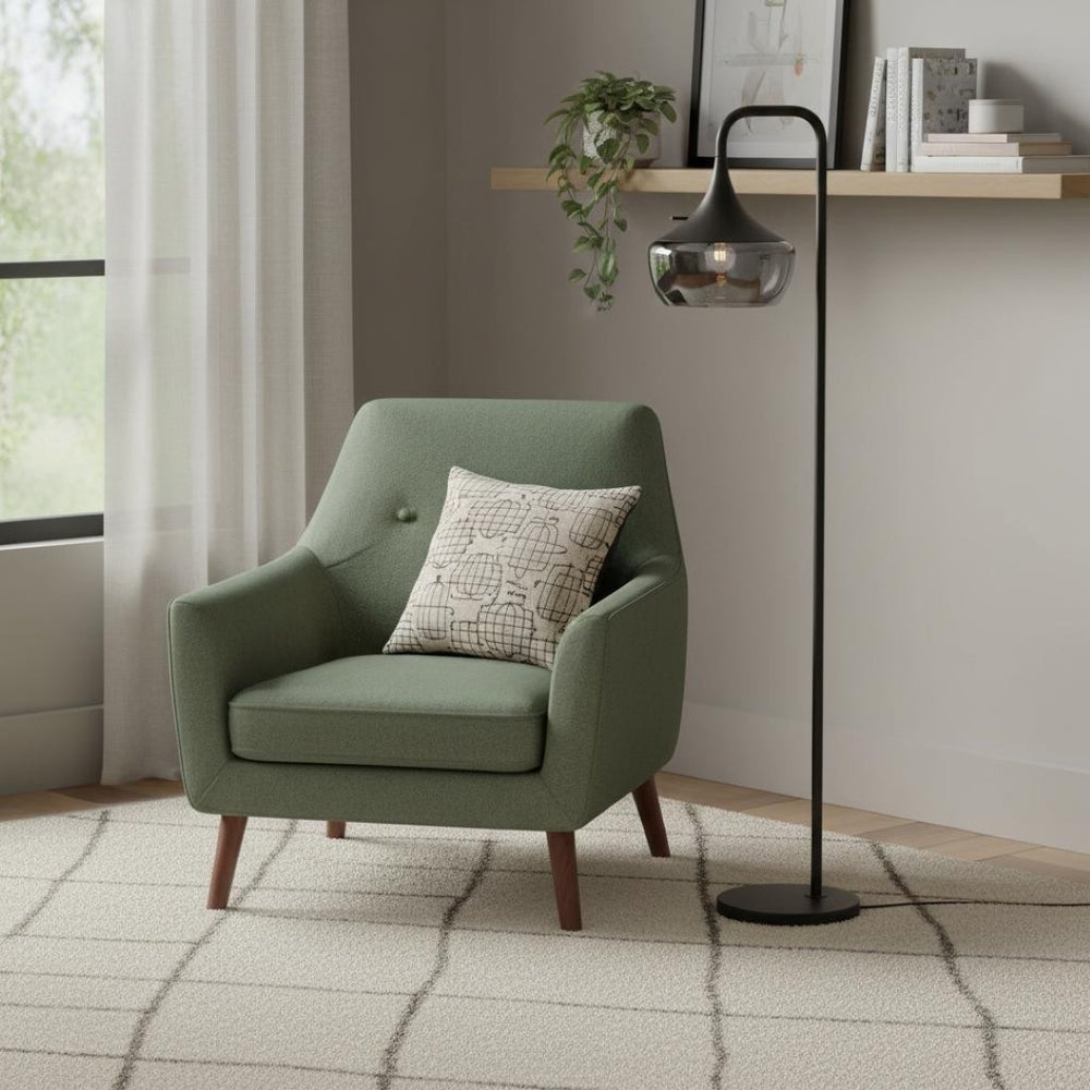 HomeRoots 64" Task Floor Lamp - Sleek Metal Design with Elegant Glass Bowl Shade for Stylish Illumination Black 372856