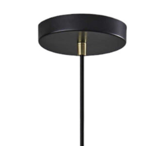 Homeroots Striped Glass Glow Metal Pendant  Glass 372890