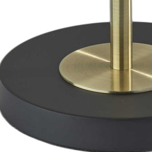 Homeroots 22" Antiqued Brass Table Lamp With White Ribbed Frosted Glass Dome Shade   372891