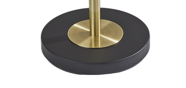 Homeroots 65" Black Torchiere Floor Lamp With White Globe Shade  Metal 372892