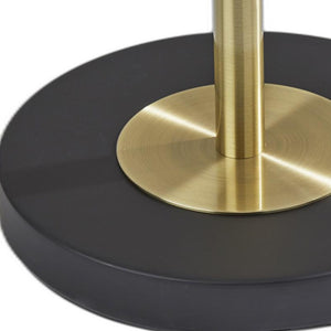 Homeroots 65" Black Torchiere Floor Lamp With White Globe Shade  Metal 372892