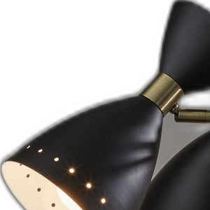 Homeroots Cinco Diabolo Adjustable Black Metal Pendant Black Metal 372893