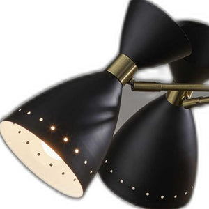 Homeroots Cinco Diabolo Adjustable Black Metal Pendant Black Metal 372893