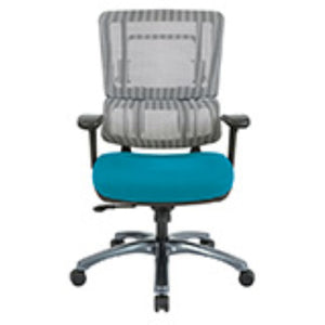 OSP Home Furnishings Vertical Mesh Back Ergonomic Office Chair with Lumbar Support and Titanium Rolling Base 99667T-7