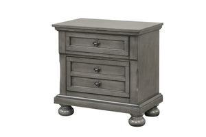 English Elm Meade Chic Nightstand with Felt-Lined Top Drawer, Full-Extension Storage, Durable Wood Veneer Finish Gray 30 L x 32.8 W x 21.5 H B078P301545