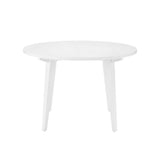 45" Simple Round Japandi Dining Table White KOCD6EWHVS Walker Edison