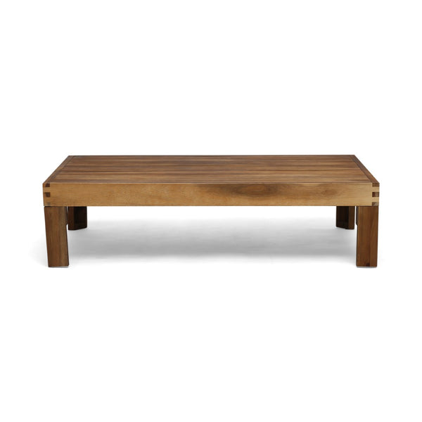 English Elm Cambridge Acacia Wood Outdoor L Shaped Sectional Sofa Set with Teak Finish Patio 63705.00BGE